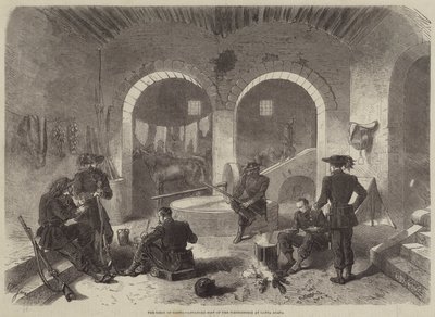 El asedio de Gaeta, puesto avanzado de los piamonteses en Santa Ágata de Gustave Janet